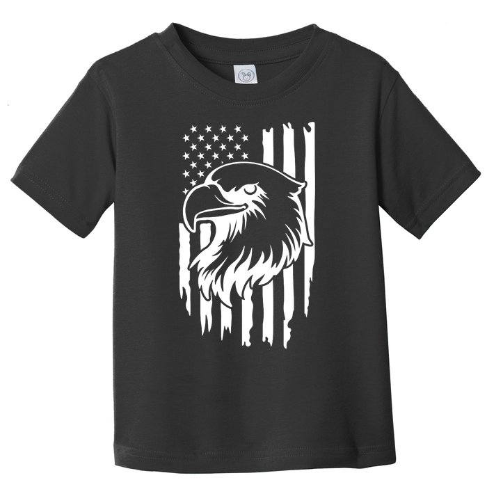 America Flag Patriotic Eagle Toddler T-Shirt