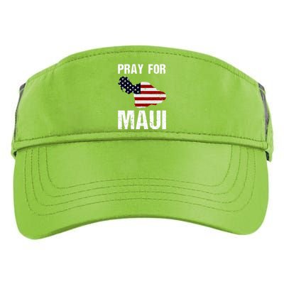 American Flag Pray For Maui Hawaii Support Gift Adult Drive Performance Visor