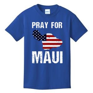 American Flag Pray For Maui Hawaii Support Gift Kids T-Shirt