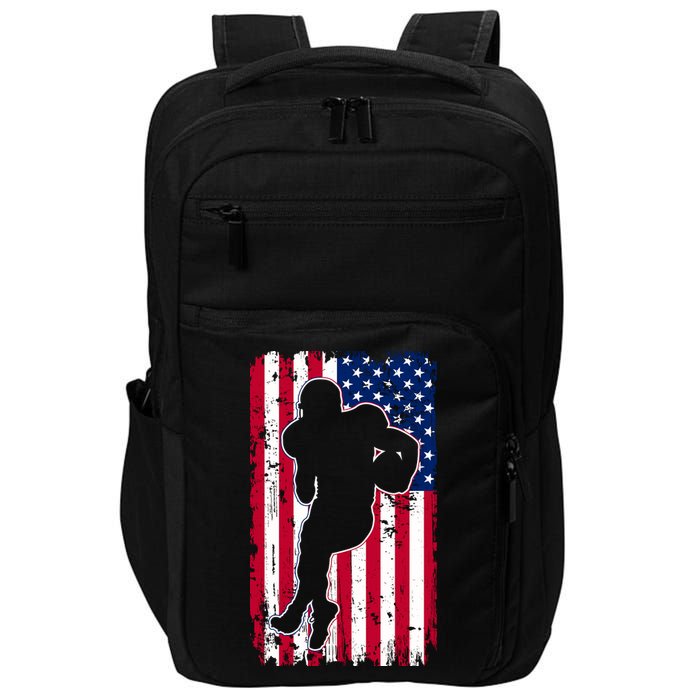 American Football Player Distressed USA Flag Impact Tech Backpack