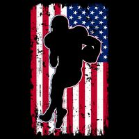 American Football Player Distressed USA Flag Impact Tech Backpack