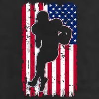 American Football Player Distressed USA Flag 11oz C Handle Ceramic Mug