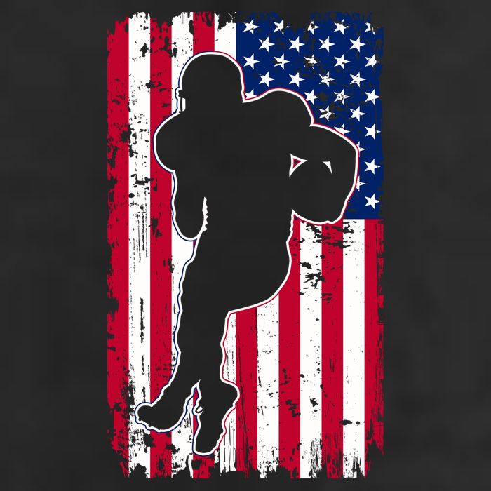 American Football Player Distressed USA Flag 11oz C Handle Ceramic Mug