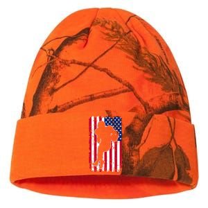 American Football Player Distressed USA Flag Kati Licensed 12" Camo Beanie