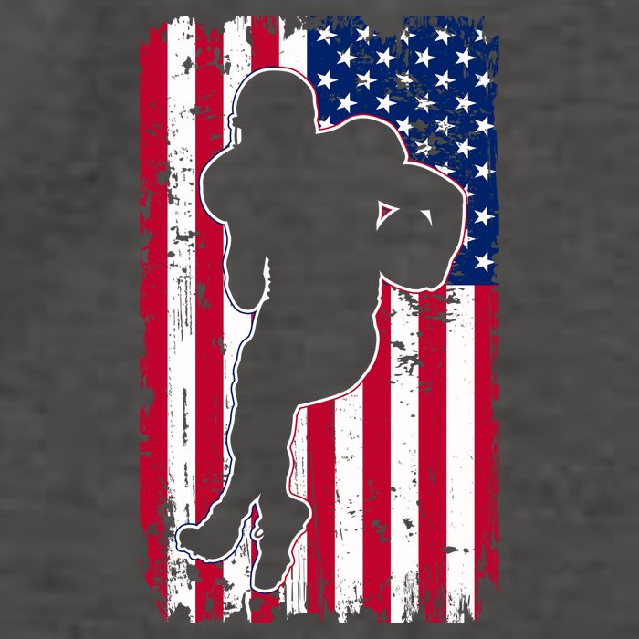 American Football Player Distressed USA Flag Vector Backpack