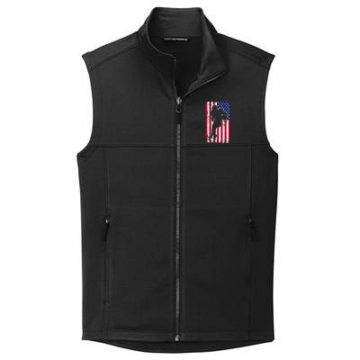 American Football Player Distressed USA Flag Collective Smooth Fleece Vest