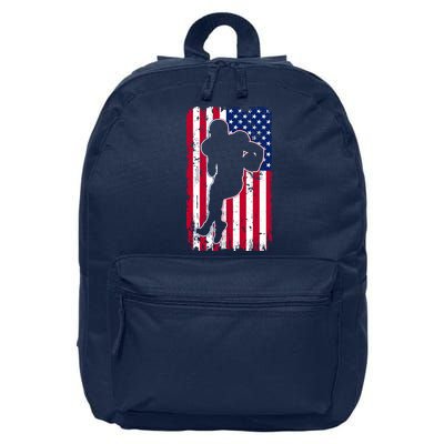 American Football Player Distressed USA Flag 16 in Basic Backpack