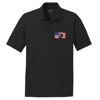 American Flag Pickleball PosiCharge RacerMesh Polo