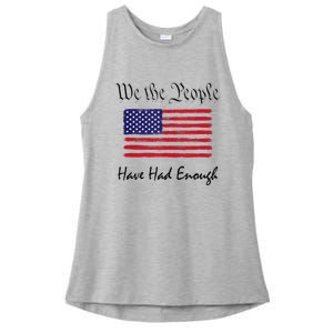 American Flag Patriotic 1776 We The People Have Had Enough Ladies PosiCharge Tri-Blend Wicking Tank