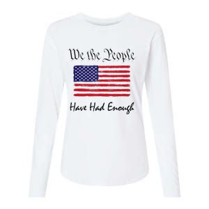 American Flag Patriotic 1776 We The People Have Had Enough Womens Cotton Relaxed Long Sleeve T-Shirt