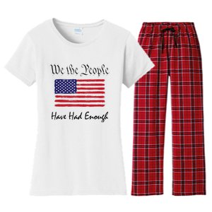 American Flag Patriotic 1776 We The People Have Had Enough Women's Flannel Pajama Set