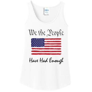 American Flag Patriotic 1776 We The People Have Had Enough Ladies Essential Tank