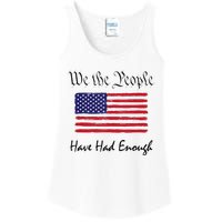 American Flag Patriotic 1776 We The People Have Had Enough Ladies Essential Tank