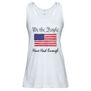 American Flag Patriotic 1776 We The People Have Had Enough Ladies Essential Flowy Tank