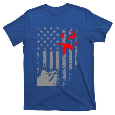 American Flag Patriotic Duck Hunting Waterfowl With Dog Gift T-Shirt