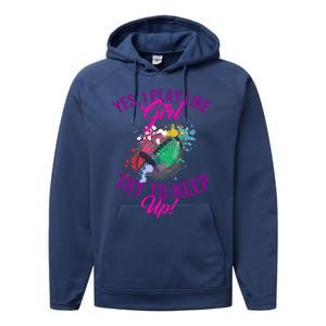 American Football Quote Or Gift Performance Fleece Hoodie