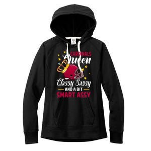 Arizona Football Queen Classy Sassy And A Bit Smart Assy Women's Fleece Hoodie