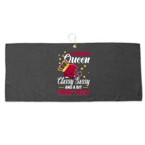 Arizona Football Queen Classy Sassy And A Bit Smart Assy Large Microfiber Waffle Golf Towel