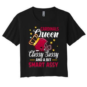 Arizona Football Queen Classy Sassy And A Bit Smart Assy Women's Crop Top Tee