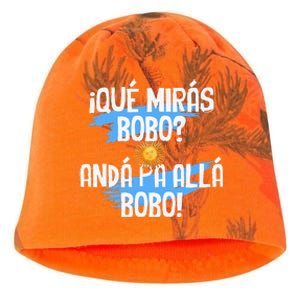 Argentina Flag Qué Mirás Bobo Andá Pa Allá Bobo Kati - Camo Knit Beanie