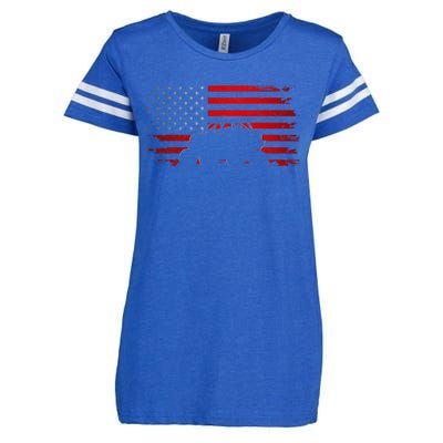 American Flag Quad Atv Enza Ladies Jersey Football T-Shirt