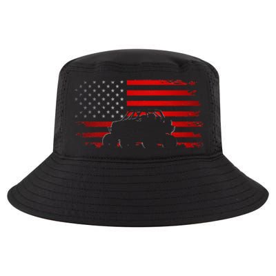 American Flag Quad ATV Apparel Off Road ATV Cool Comfort Performance Bucket Hat