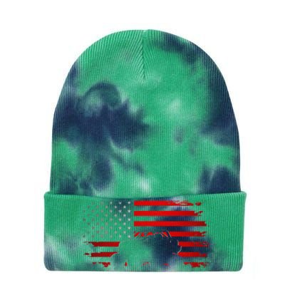 American Flag Quad ATV Apparel Off Road ATV Tie Dye 12in Knit Beanie