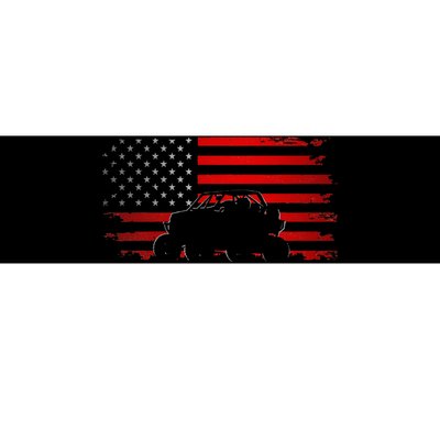 American Flag Quad ATV Off Road ATV  Bumper Sticker