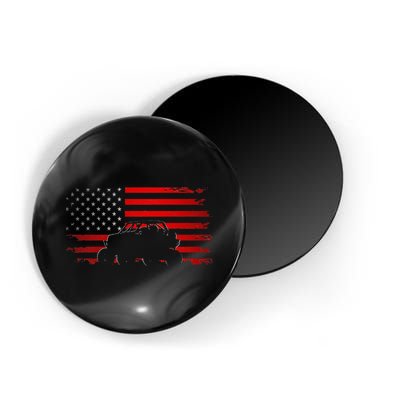 American Flag Quad ATV Off Road ATV  Magnet