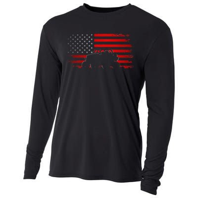 American Flag Quad ATV Off Road ATV  Cooling Performance Long Sleeve Crew