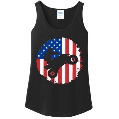 American Flag Quad Bike ATV Four Wheelers Quad Bikers Ladies Essential Tank