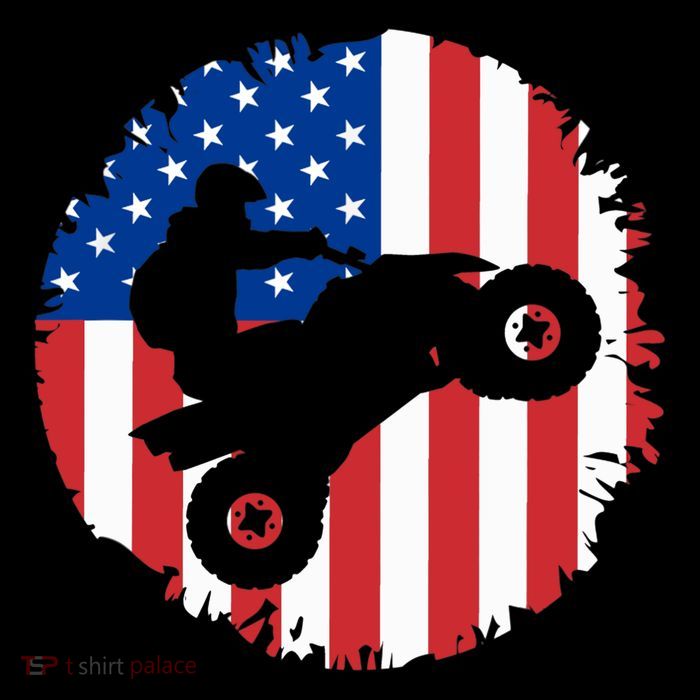 American Flag Quad Bike ATV Four Wheelers Quad Bikers Premium T-Shirt