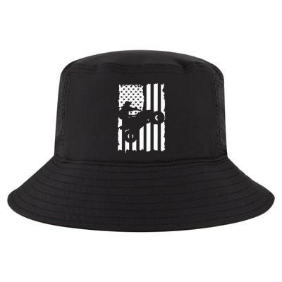 American Flag Quad Bike ATV Four Wheelers Quad Bikers Cool Comfort Performance Bucket Hat