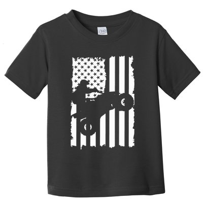 American Flag Quad Bike ATV Four Wheelers Quad Bikers Toddler T-Shirt