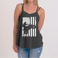 American Flag Quad Bike ATV Four Wheelers Quad Bikers Women's Strappy Tank