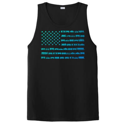 American Flag Railroad Train Conductor Gift PosiCharge Competitor Tank