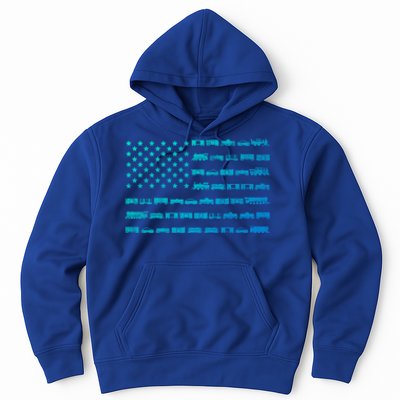 American Flag Railroad Train Conductor Gift Hoodie