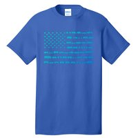 American Flag Railroad Train Conductor Gift Tall T-Shirt