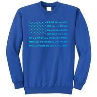 American Flag Railroad Train Conductor Gift Tall Sweatshirt