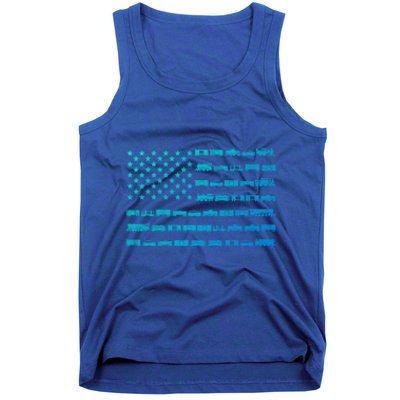 American Flag Railroad Train Conductor Gift Tank Top