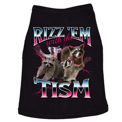 Autism Funny Rizz Em With The Tism Meme Autistic Racoon Doggie Tank