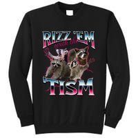 Autism Funny Rizz Em With The Tism Meme Autistic Racoon Sweatshirt