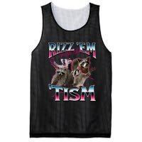 Autism Funny Rizz Em With The Tism Meme Autistic Racoon Mesh Reversible Basketball Jersey Tank