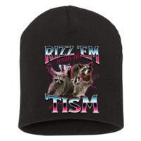 Autism Funny Rizz Em With The Tism Meme Autistic Racoon Short Acrylic Beanie