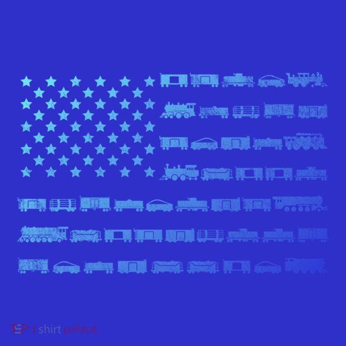 American Flag Railroad Train Conductor Gift 16 in Basic Backpack