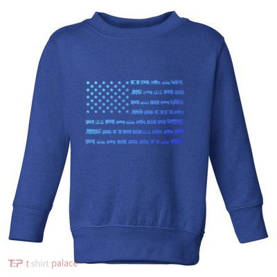 American Flag Railroad Train Conductor Gift Toddler Sweatshirt