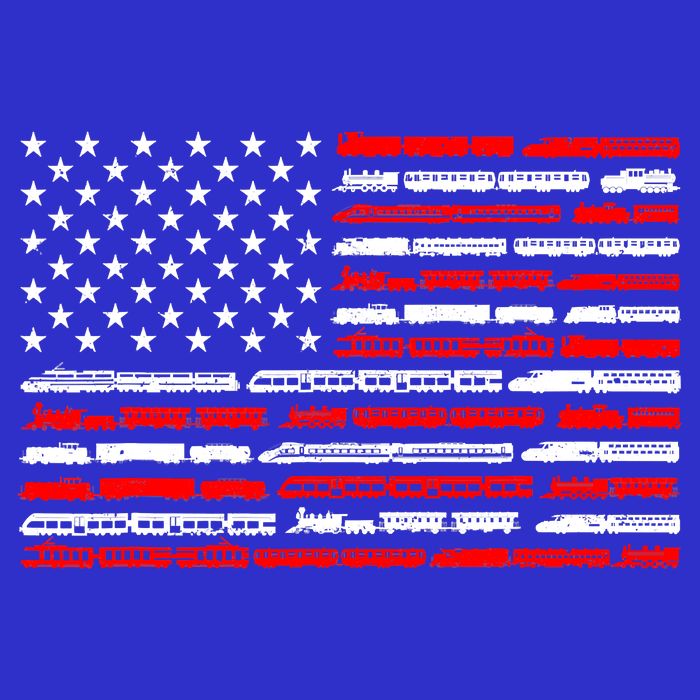 American Flag Railroad Trains Retro Vintage Trains Lover Toddler Hoodie