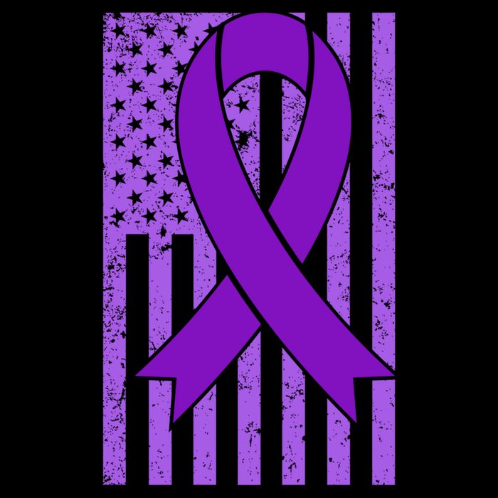 American Flag Ribbon Purple Sarcoidosis Awareness Cool Gift Impact Tech Backpack