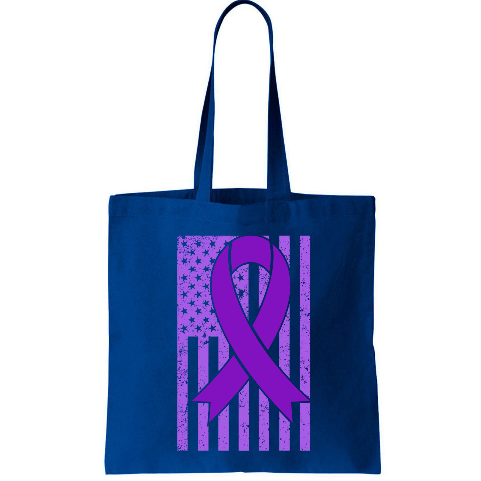 American Flag Ribbon Purple Sarcoidosis Awareness Cool Gift Bag
