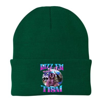 Autism Funny Rizz Em With The Tism Meme Autistic Opossum Knit Cap Winter Beanie